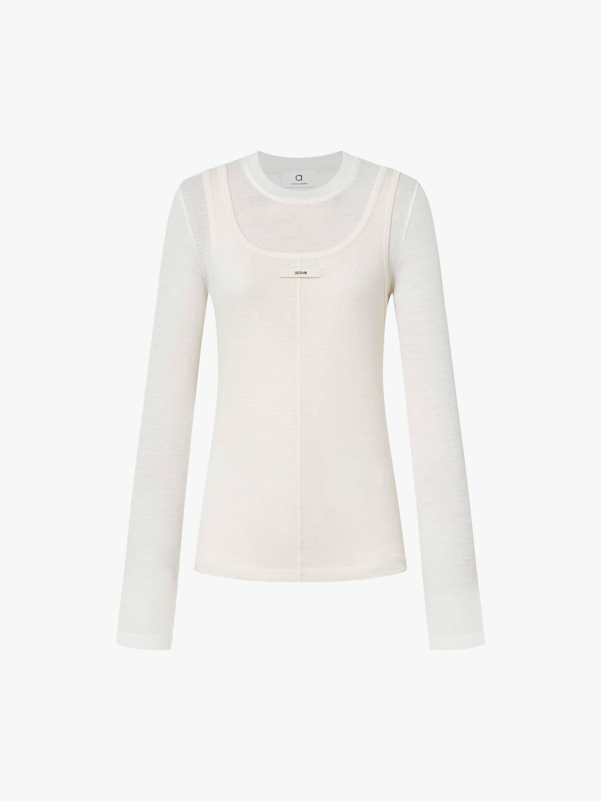 Two-piece Wool Blend T-shirt