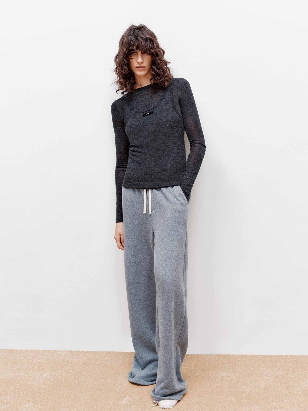 Two-piece Wool Blend T-shirt