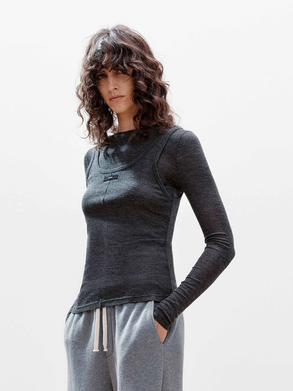Two-piece Wool Blend T-shirt