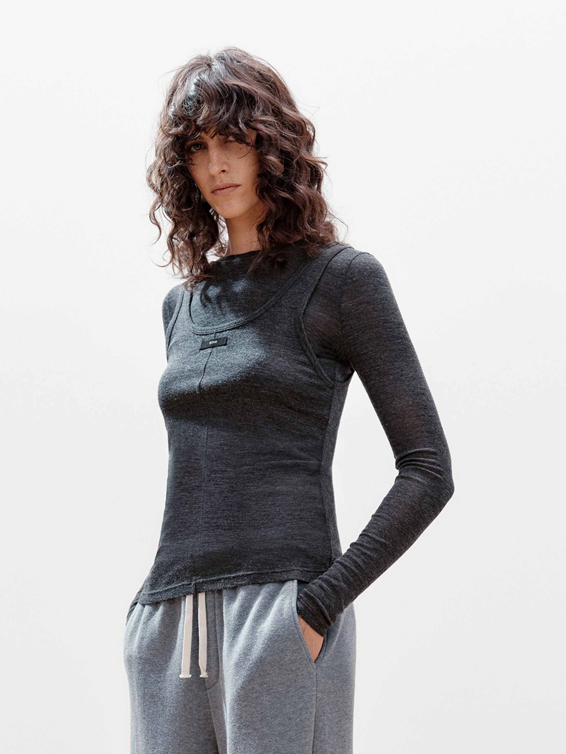 Two-piece Wool Blend T-shirt