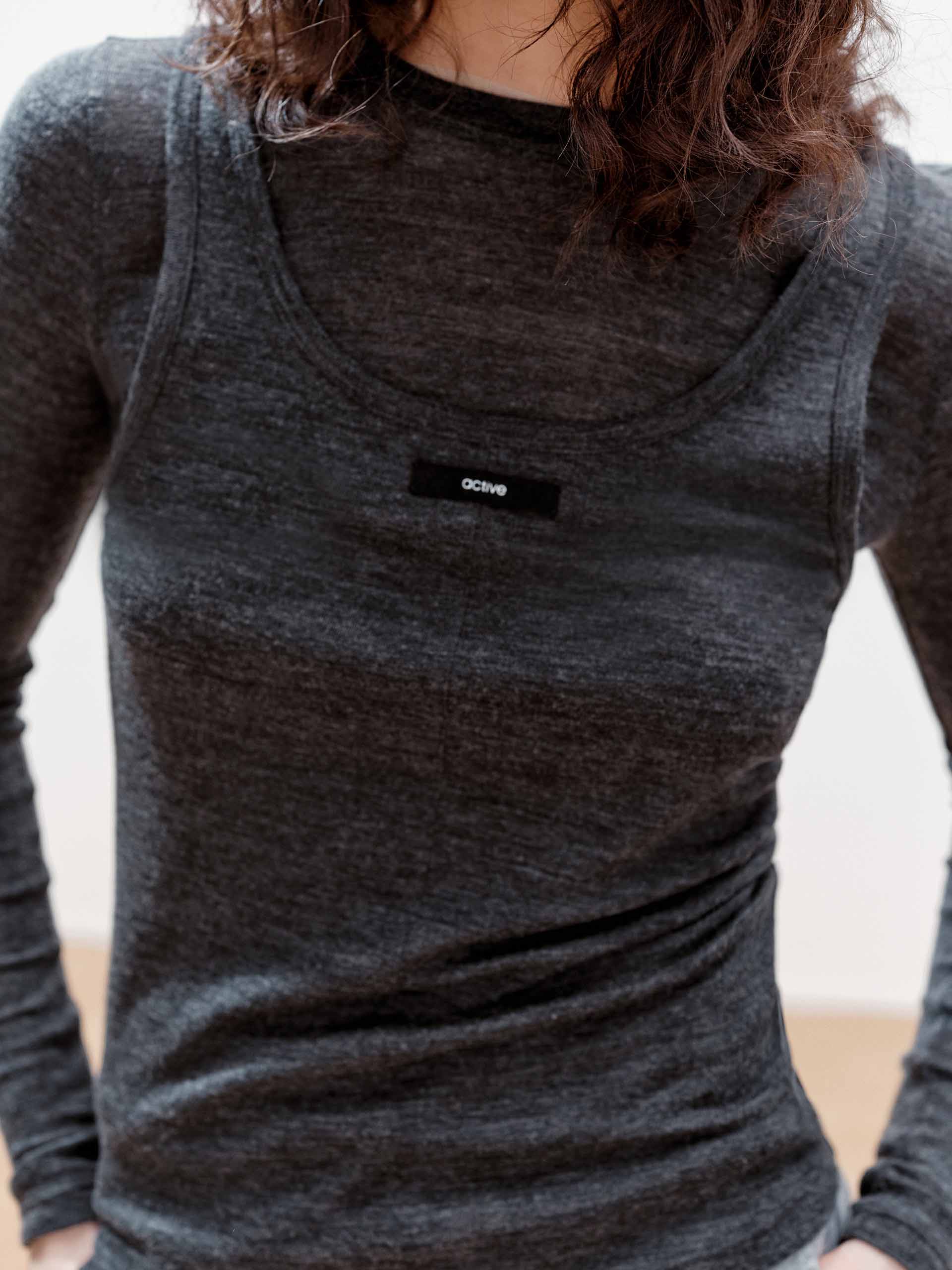 Two-piece Wool Blend T-shirt