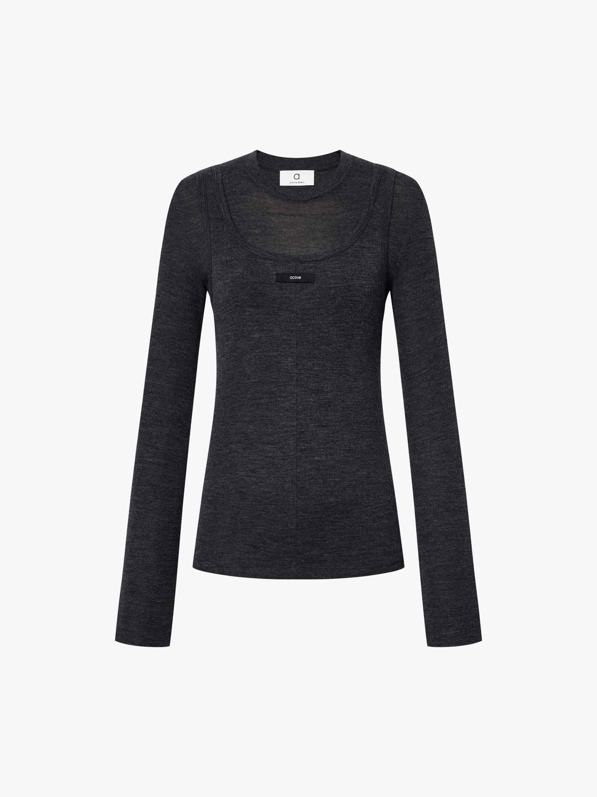 Two-piece Wool Blend T-shirt