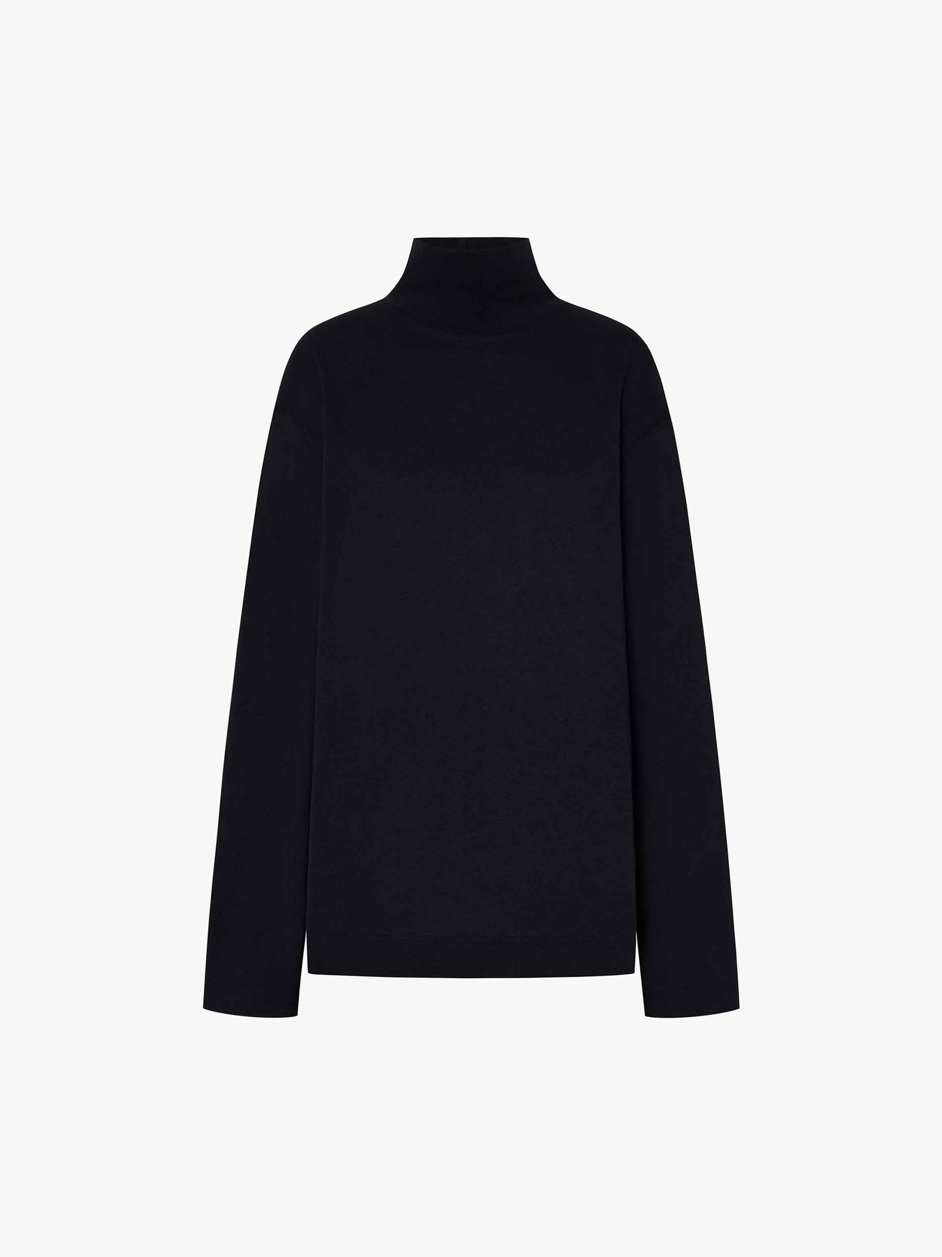 Turtleneck Pure Cotton T-shirt