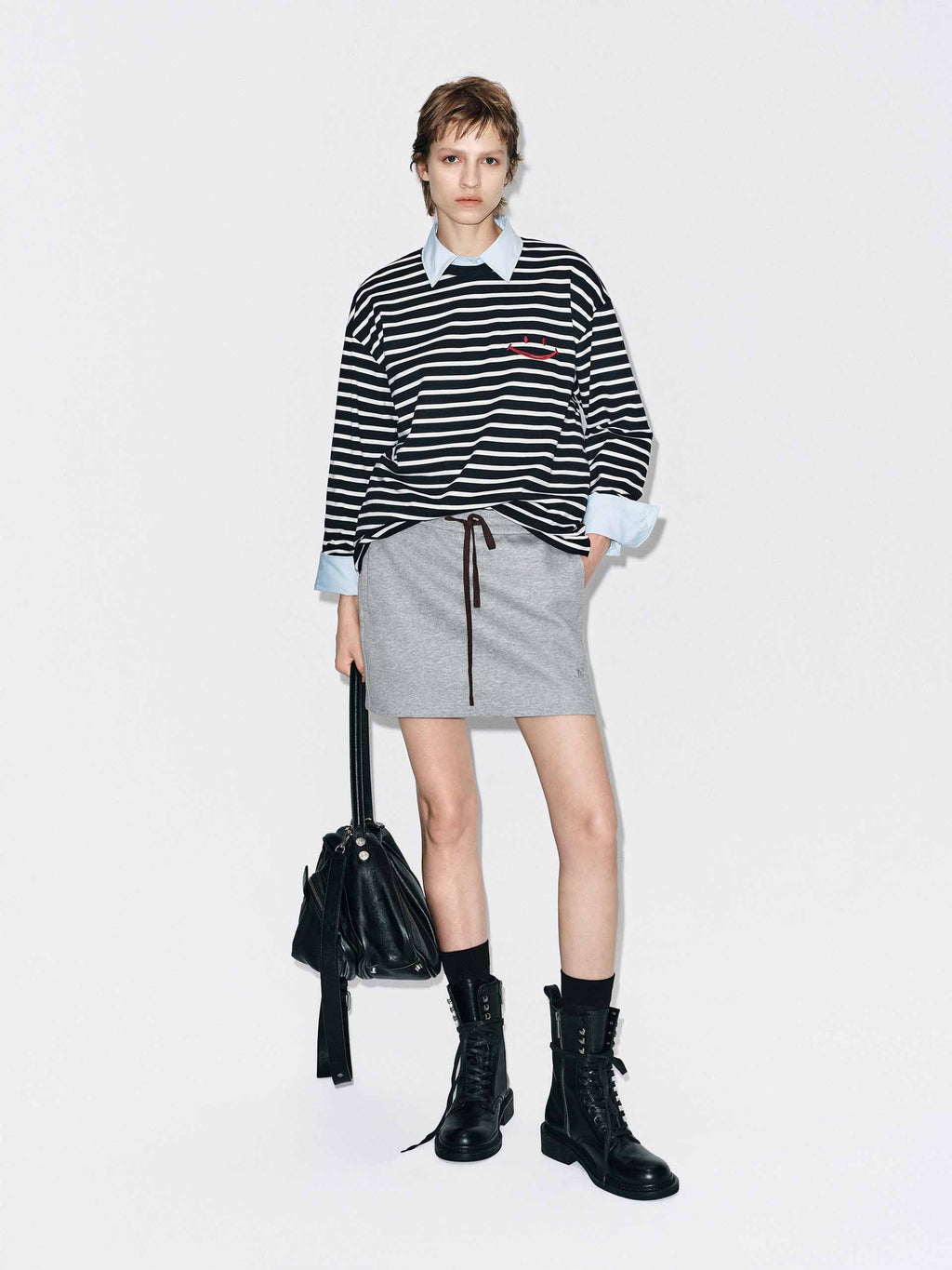 Striped Pattern Cotton T-shirt