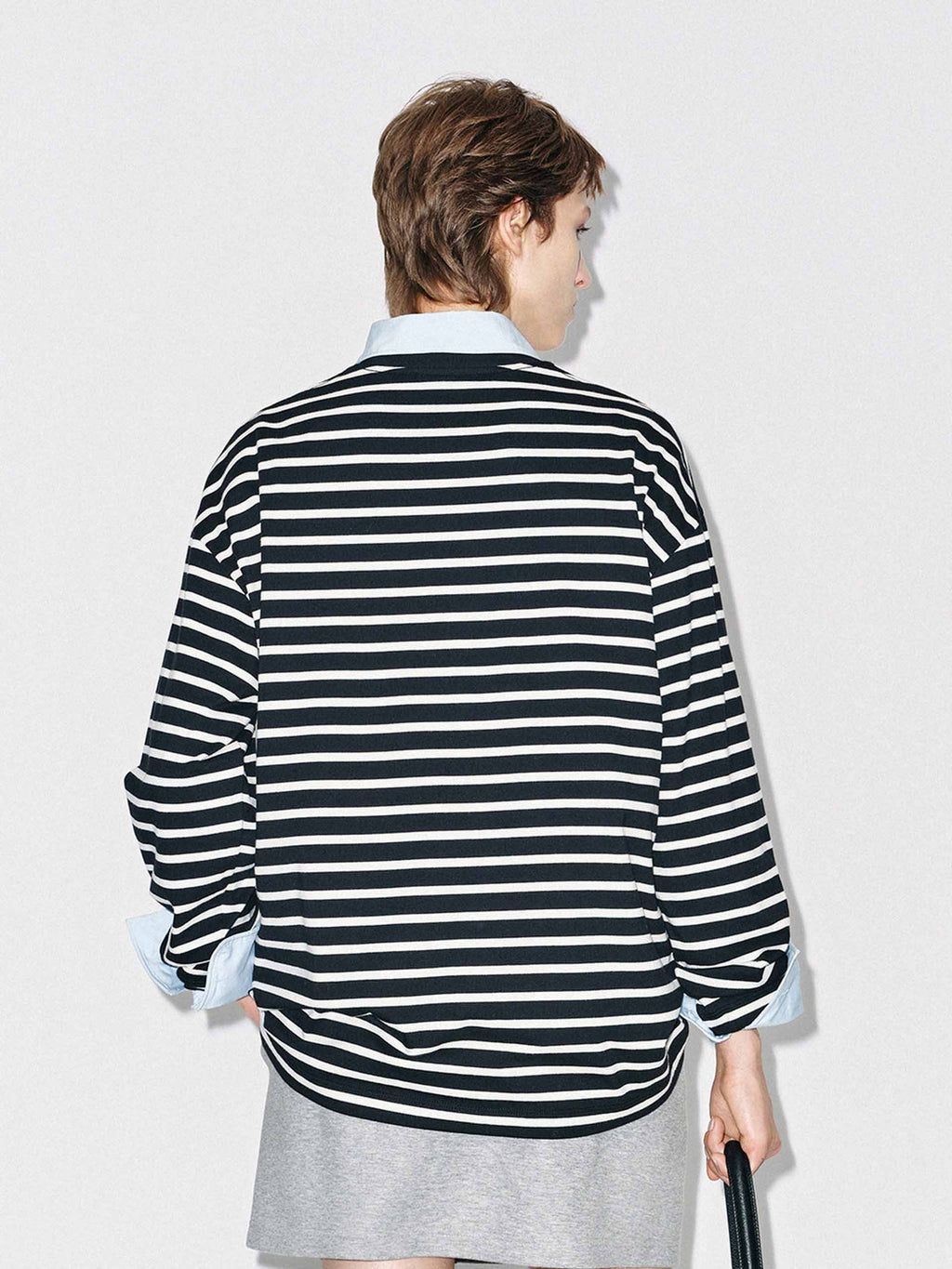 Striped Pattern Cotton T-shirt