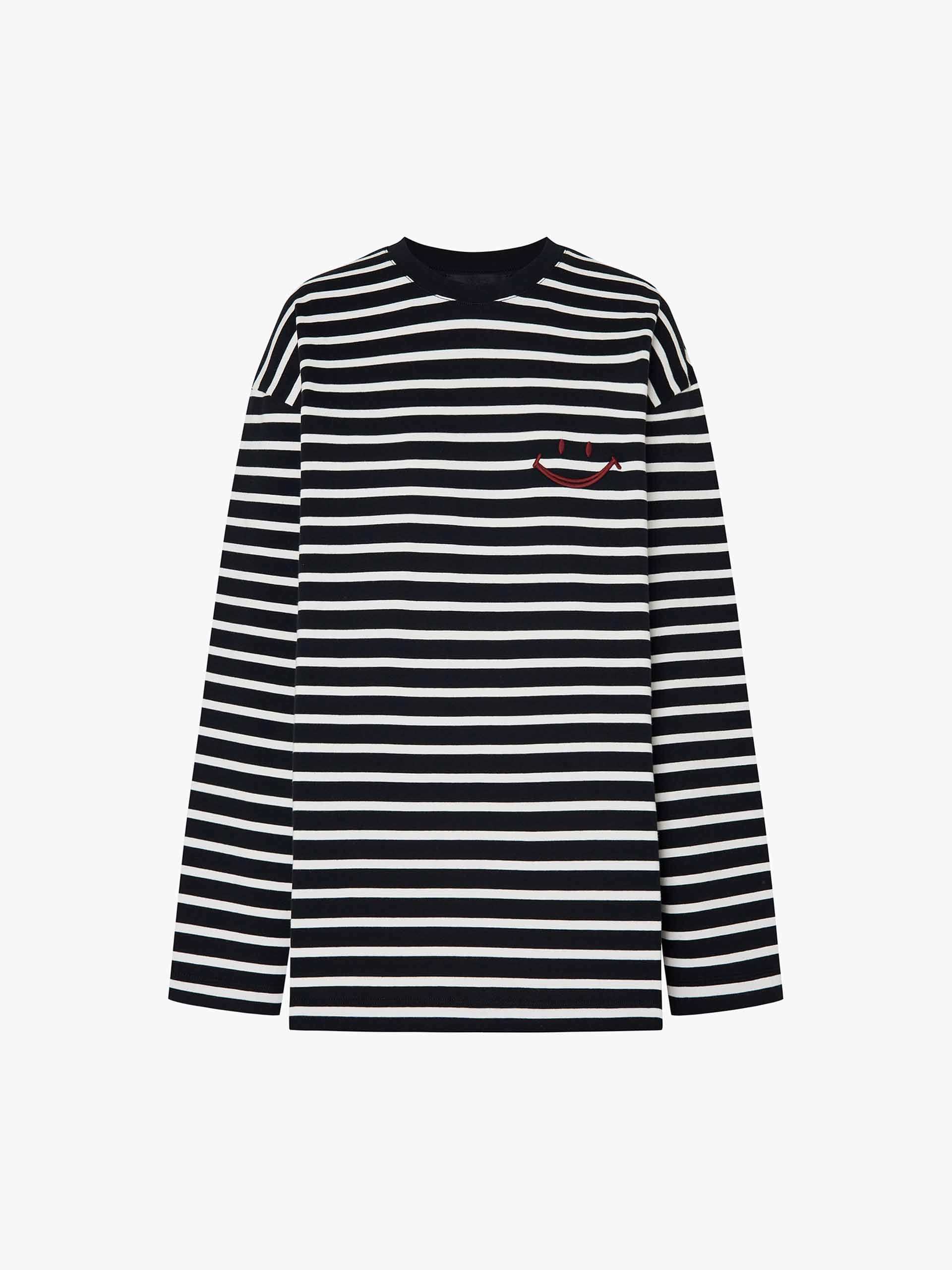 Striped Pattern Cotton T-shirt