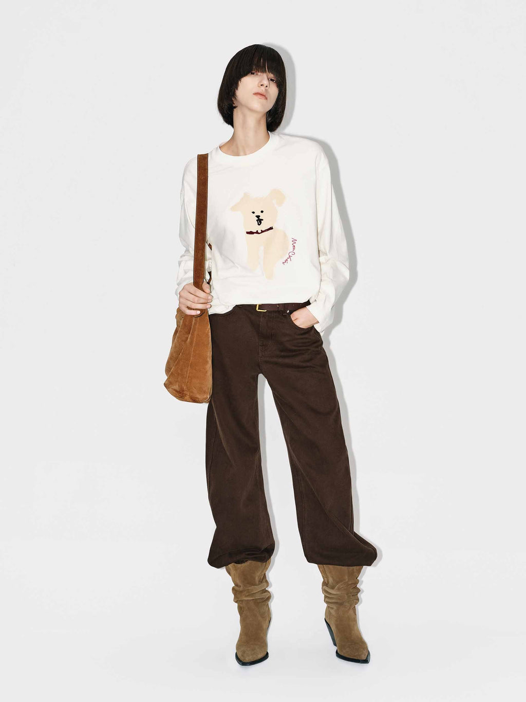 Puppy Pattern Cotton T-shirt