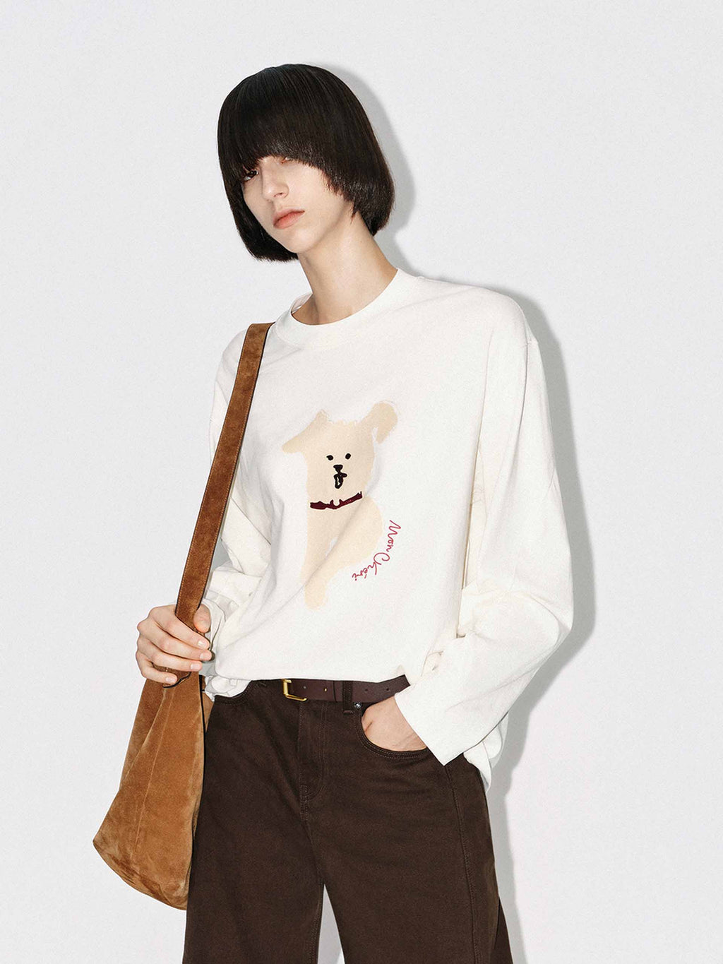 Puppy Pattern Cotton T-shirt