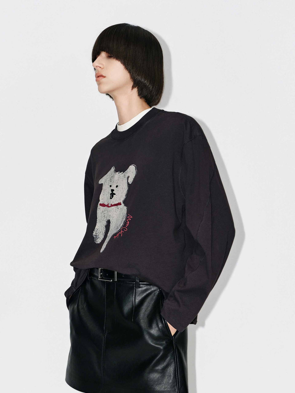 Puppy Pattern Cotton T-shirt