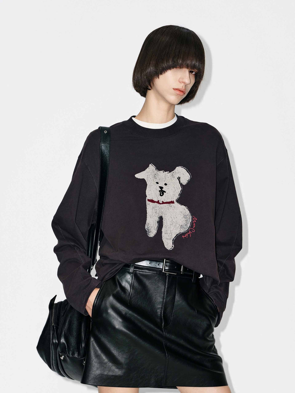 Puppy Pattern Cotton T-shirt