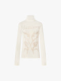 Turtleneck Fitted Beige Top
