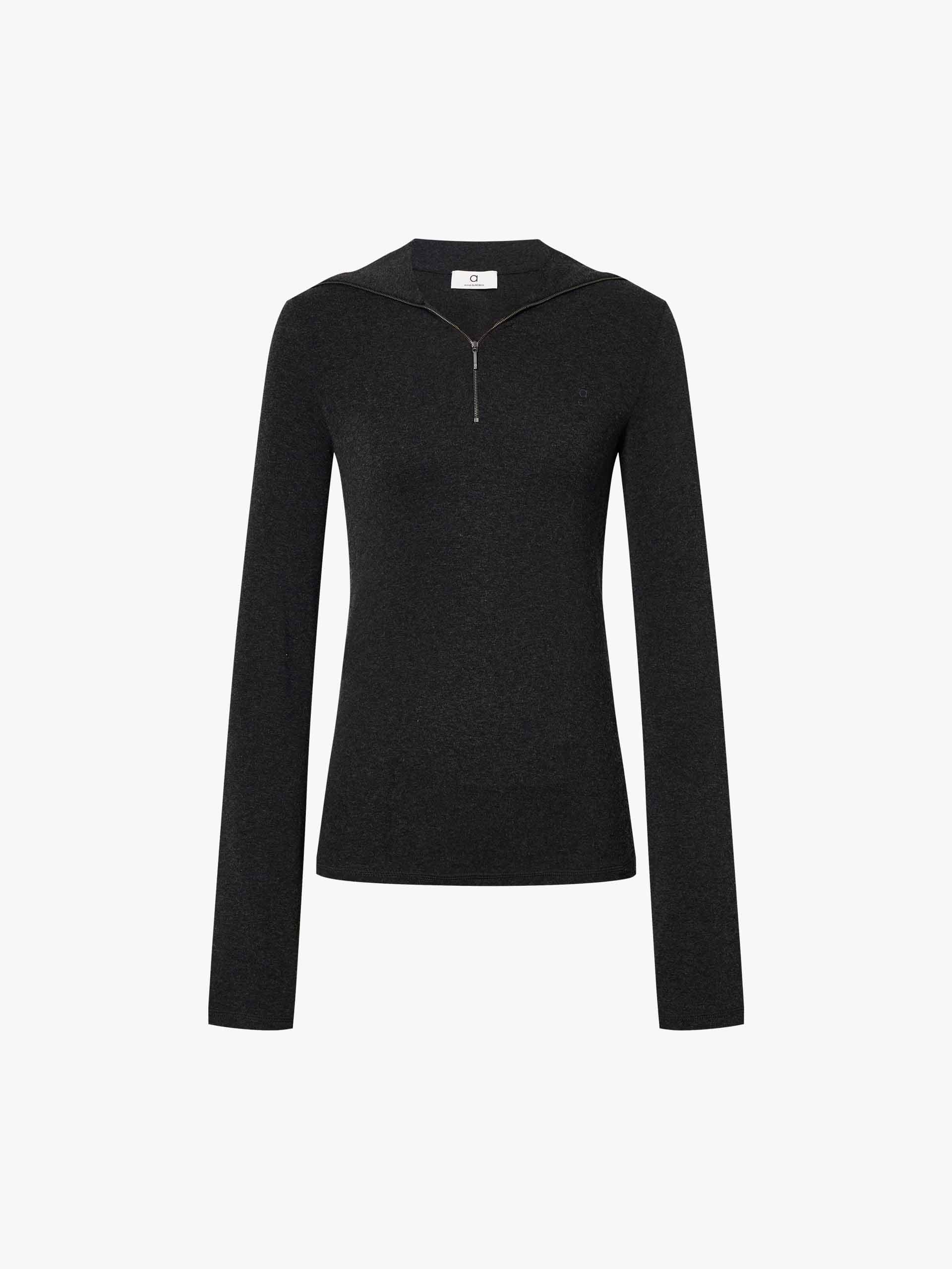 Navy Collar Soft Blouse