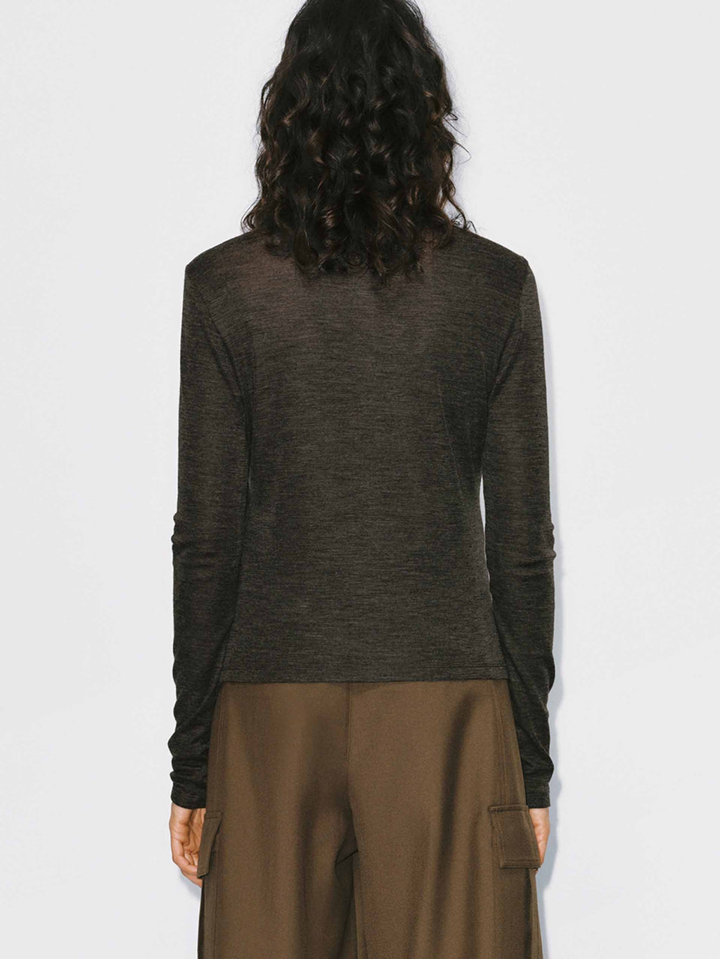 Button Closure Fitted Blouse
