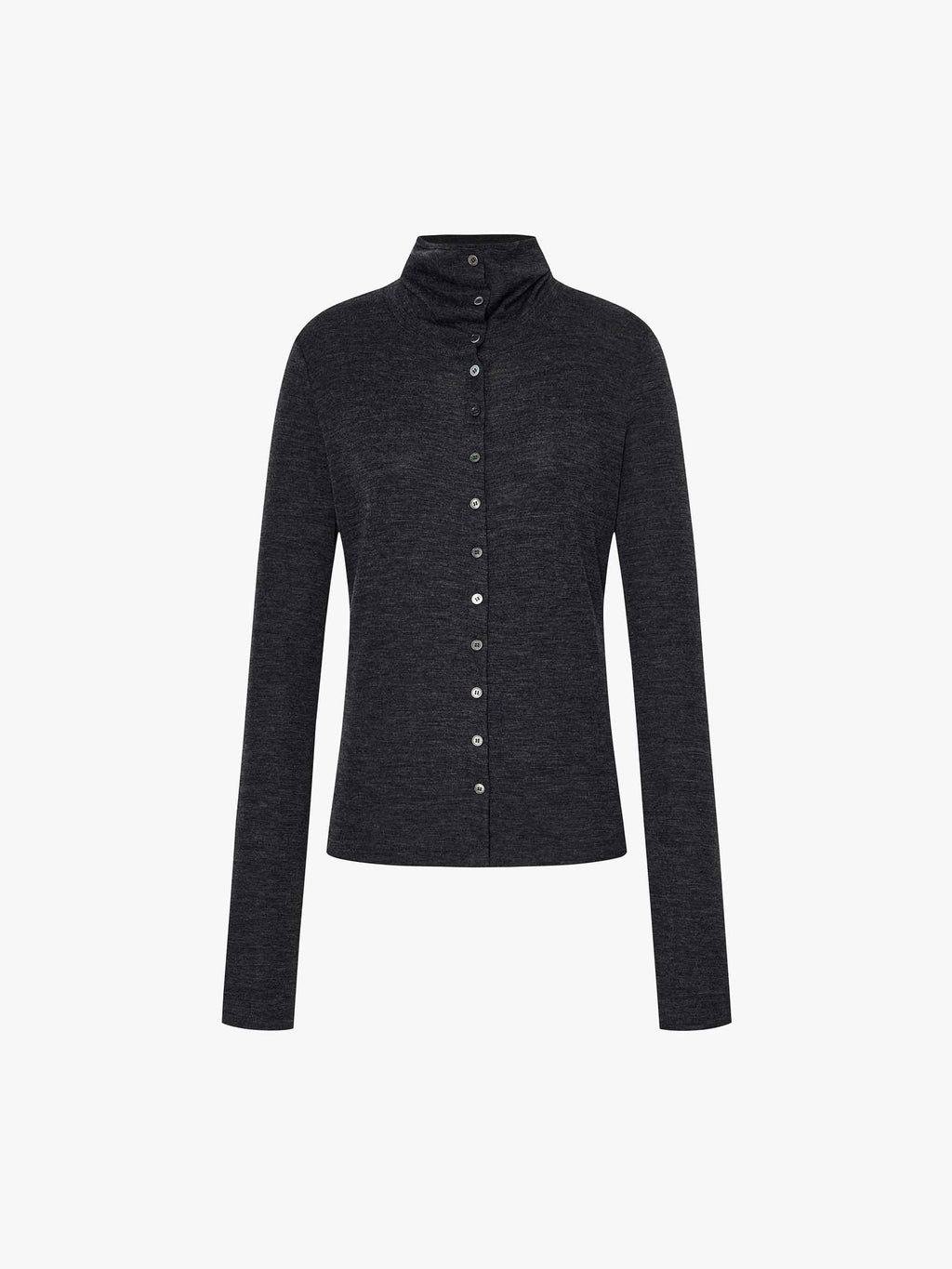 Button Closure Fitted Blouse