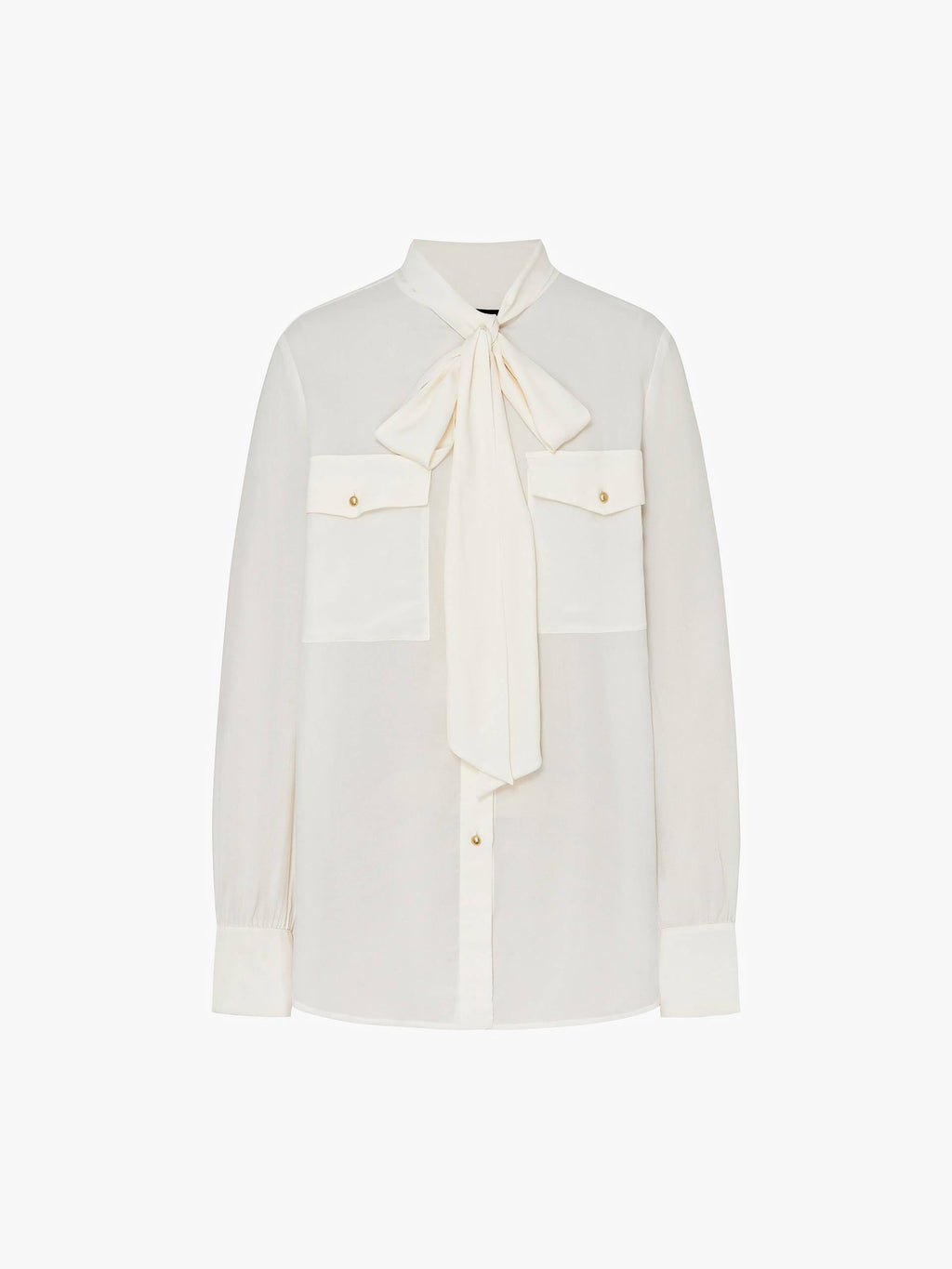 Front Tie Chiffon Blouse