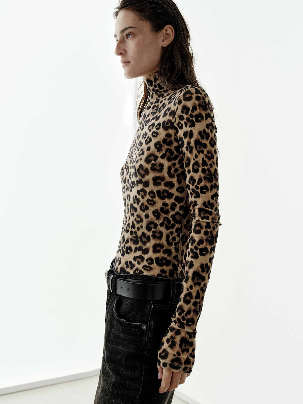 Leopard Print Fitted Blouse