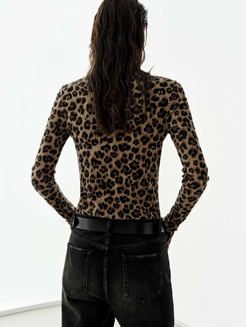 Leopard Print Fitted Blouse