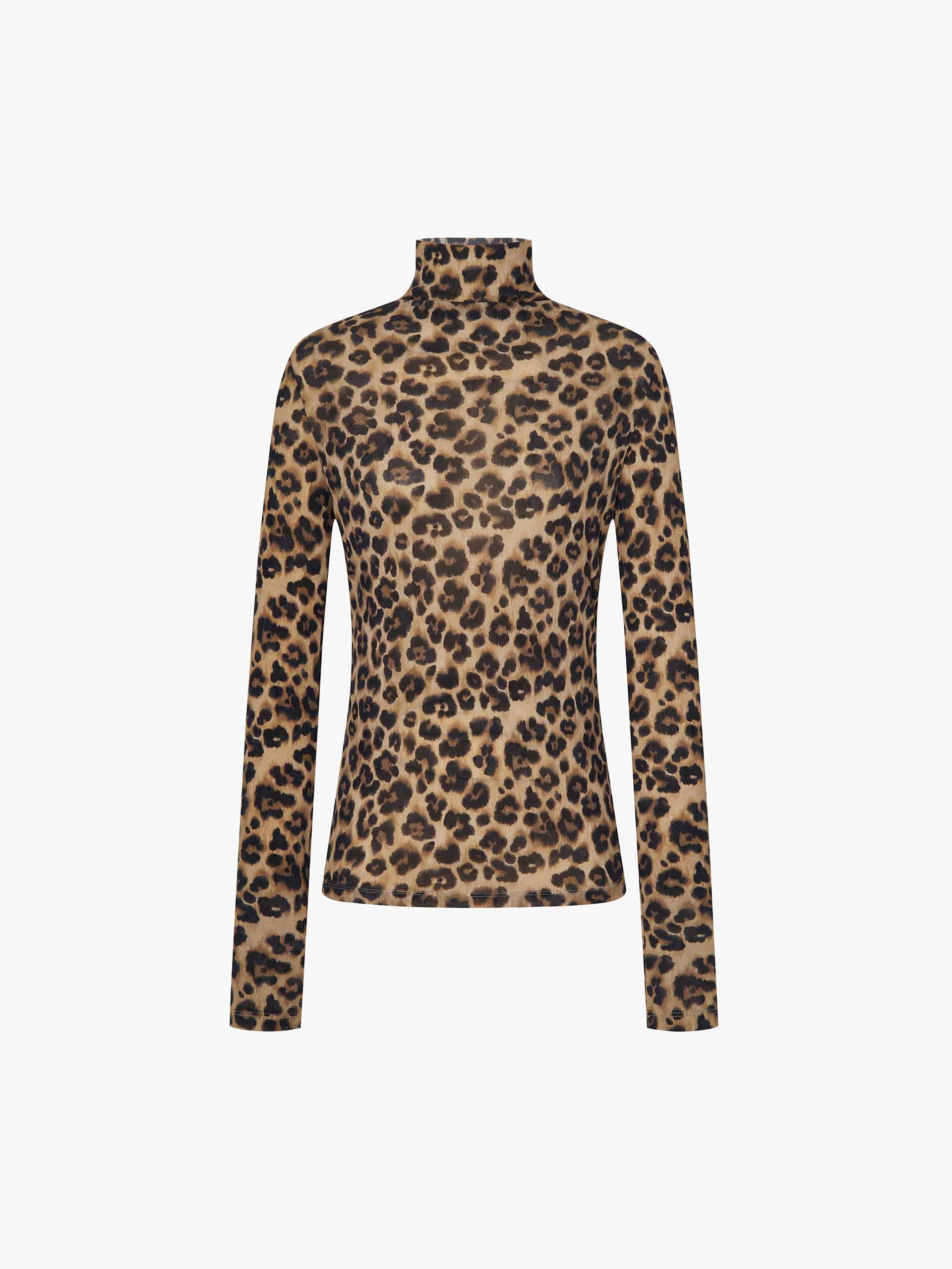 Leopard Print Fitted Blouse