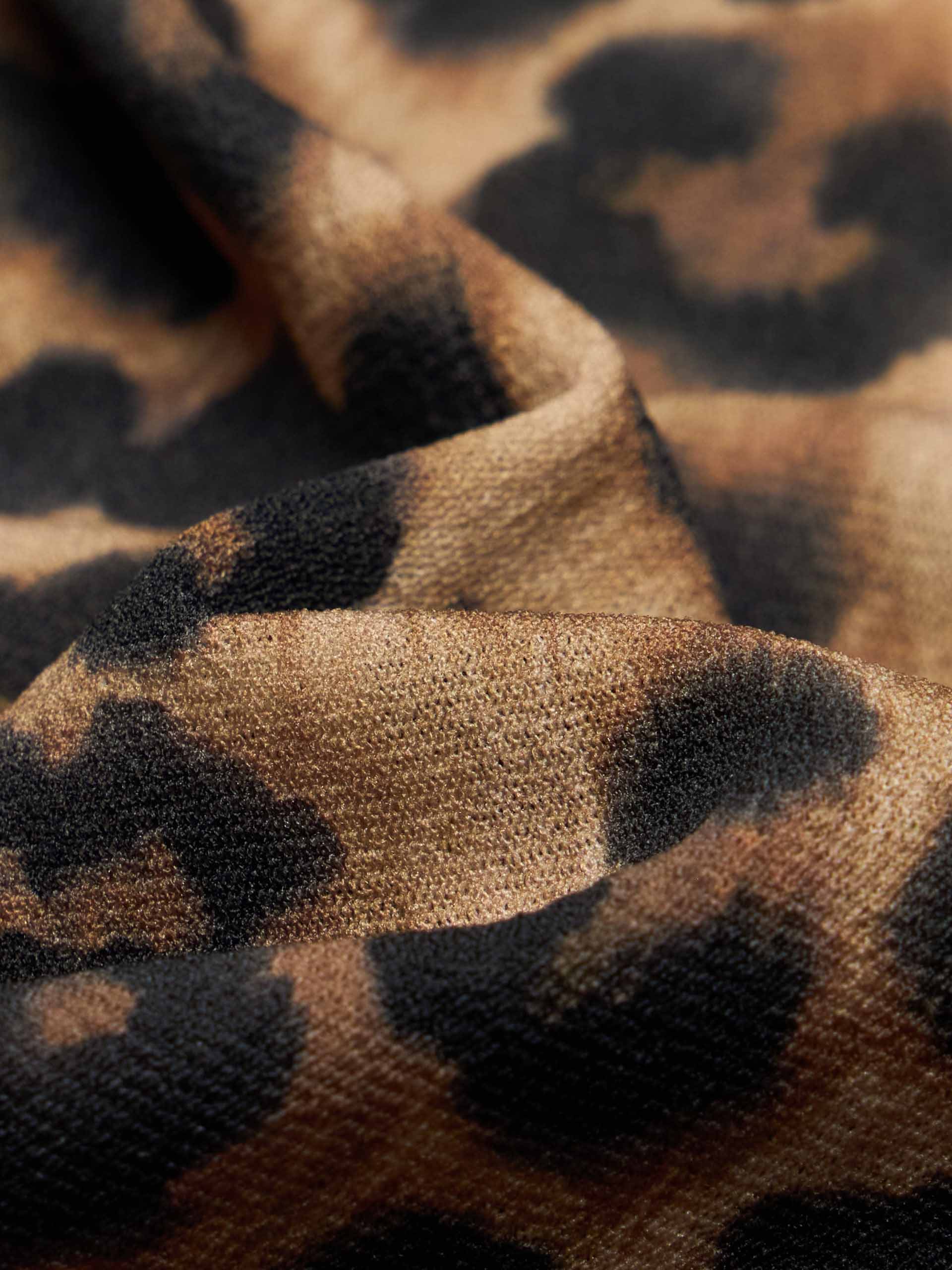 Leopard Print Fitted Blouse