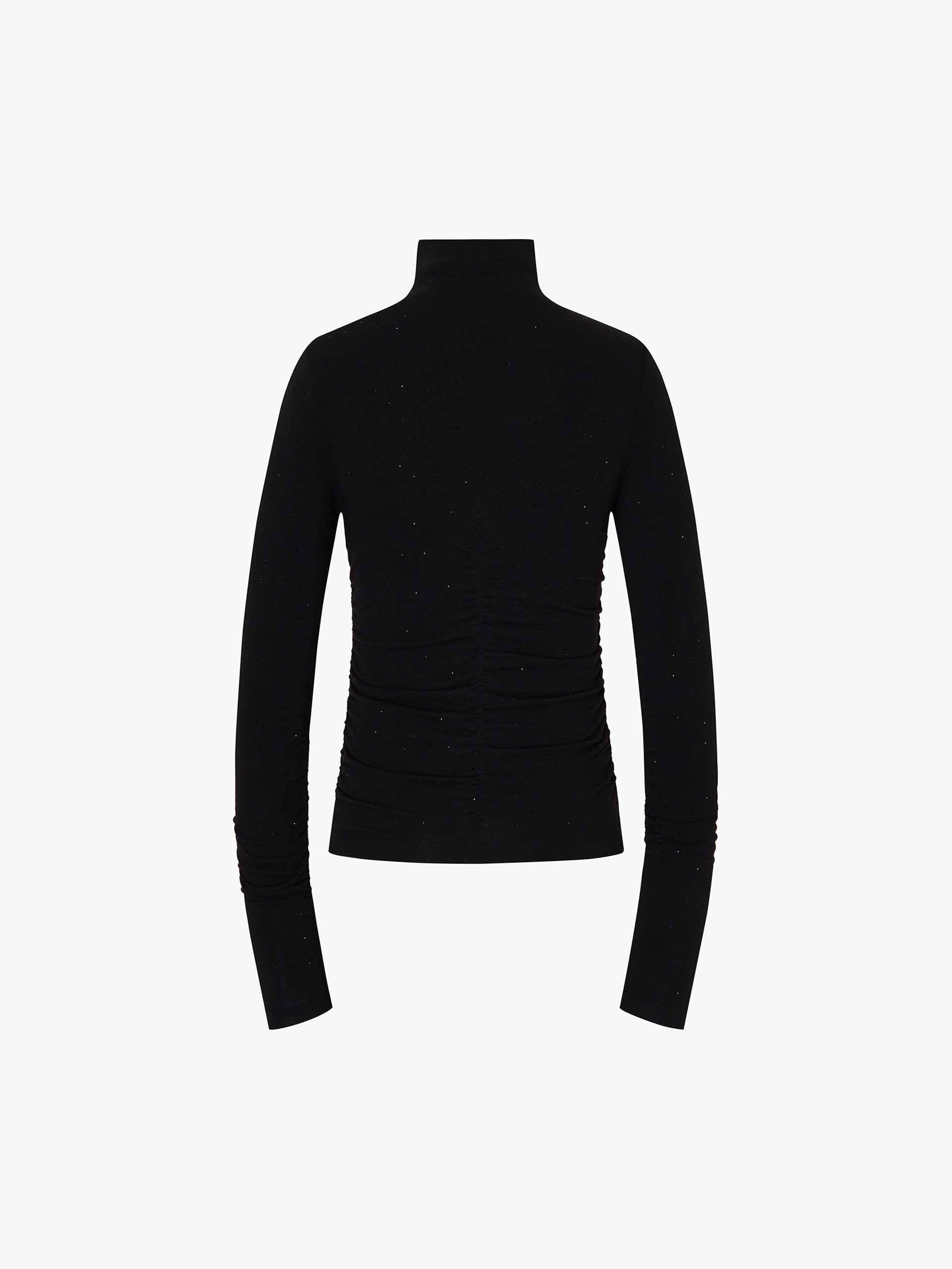 Turtleneck Rhinestone Blouse