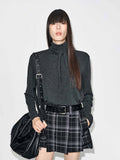 Tie Detail Turtleneck Blouse