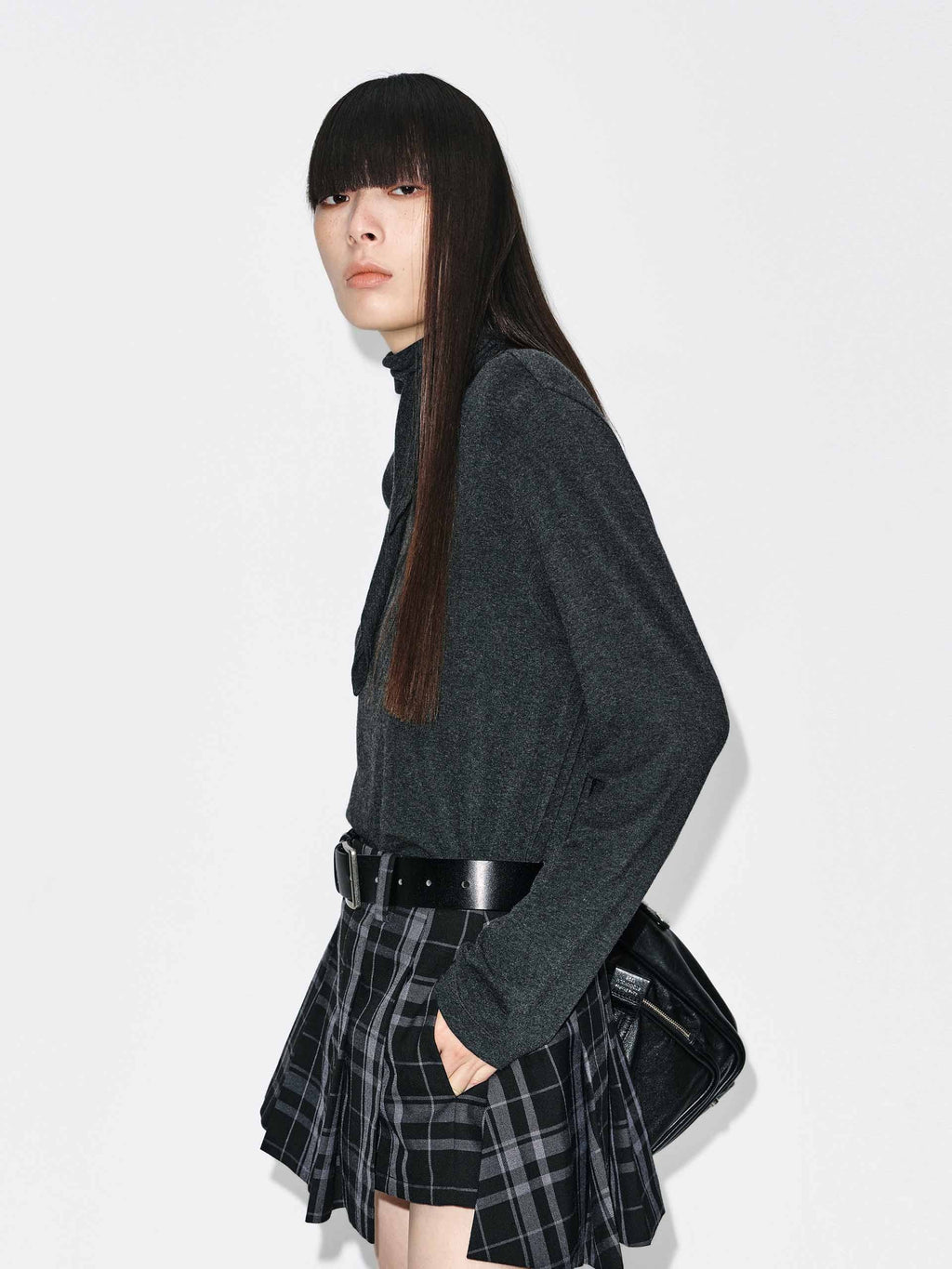 Tie Detail Turtleneck Blouse