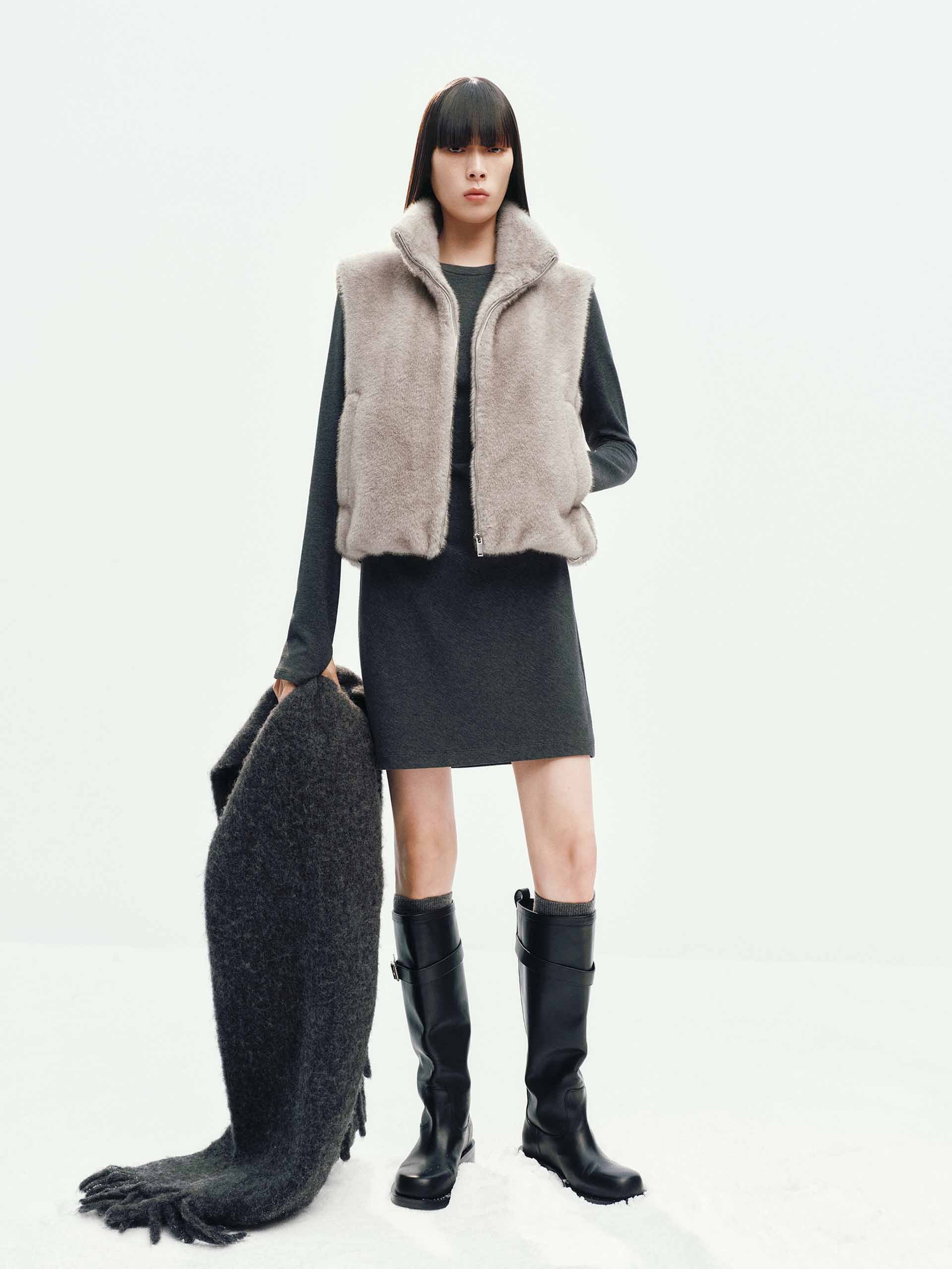 Sleeveless Fur Waistcoat