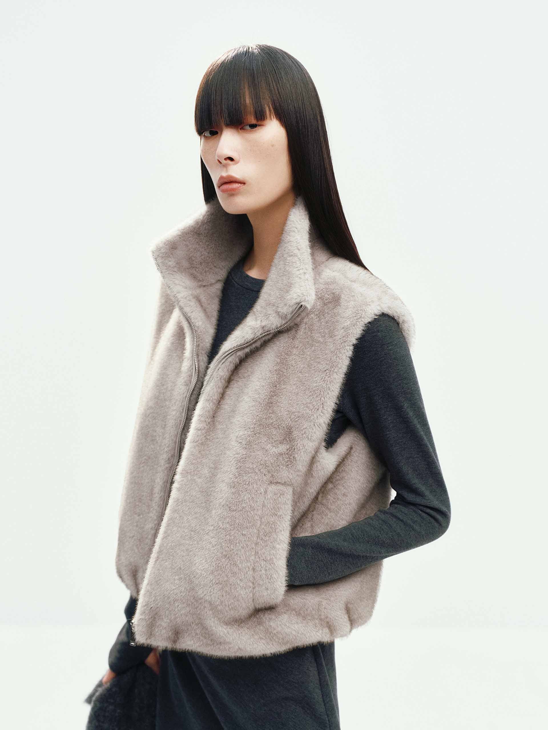 Sleeveless Fur Waistcoat