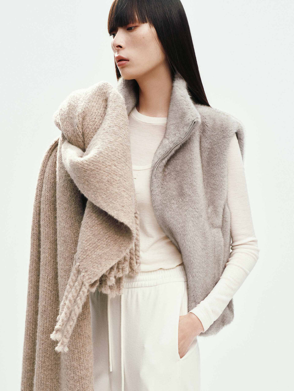 Sleeveless Fur Waistcoat