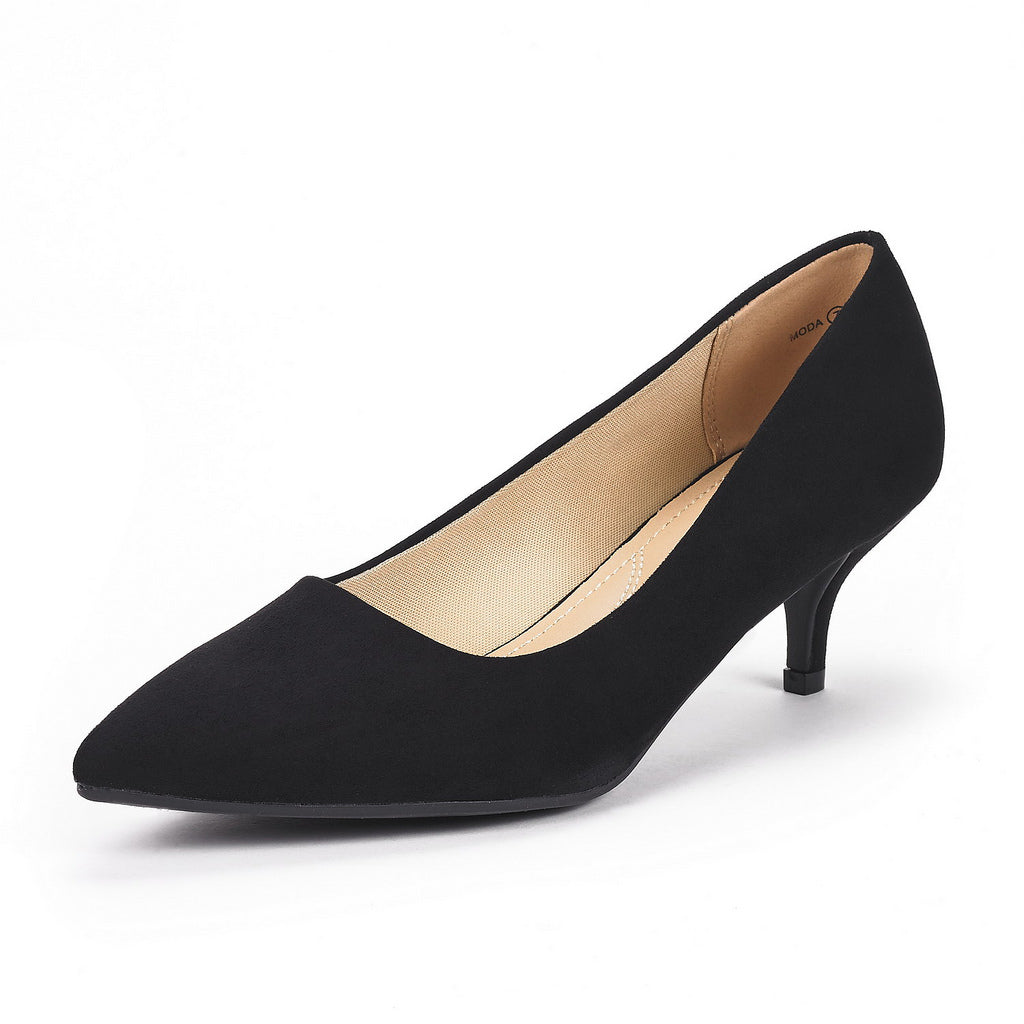 Kitten Heel Pointed Toe Pumps