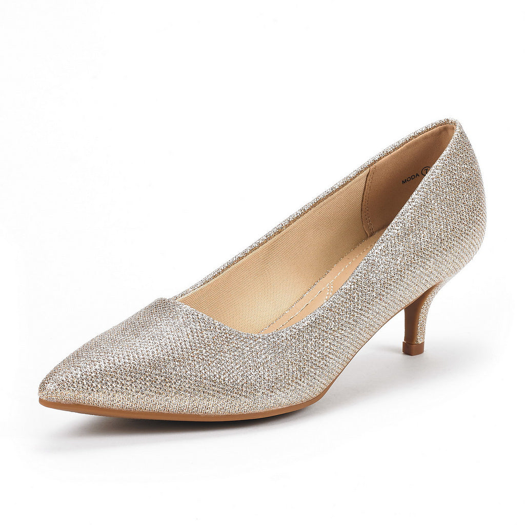 Kitten Heel Pointed Toe Pumps