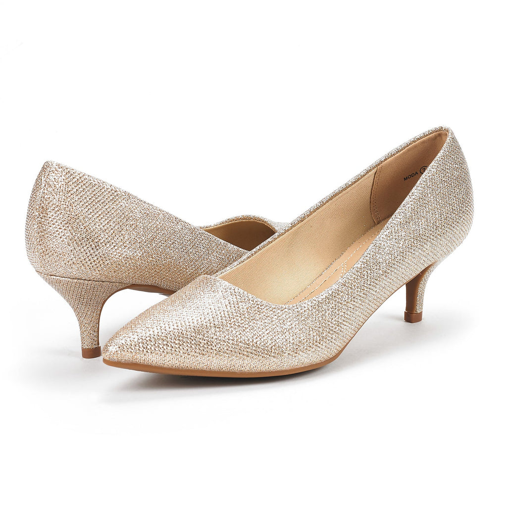 Kitten Heel Pointed Toe Pumps