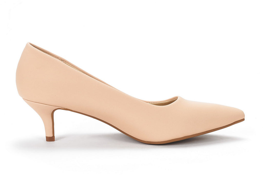 Kitten Heel Pointed Toe Pumps