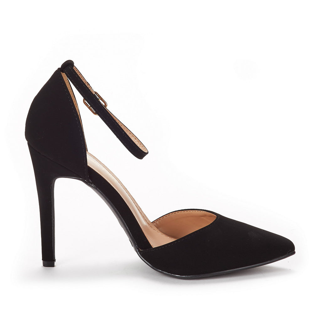 Ankle Strap Pointed Toe Stiletto Heels Pumps