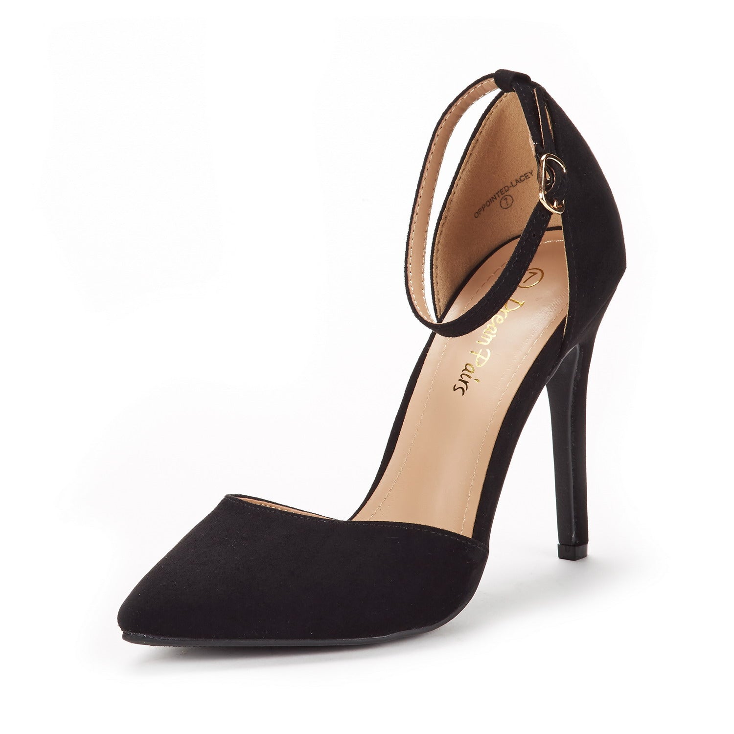 Ankle Strap Pointed Toe Stiletto Heels Pumps