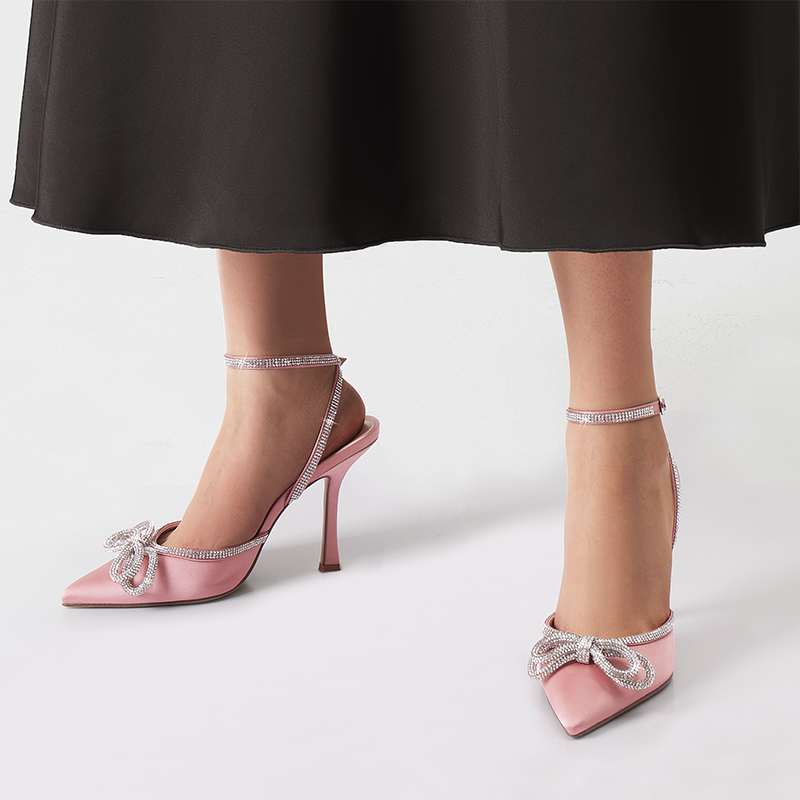 Destiny Rhinestone Strap Pumps
