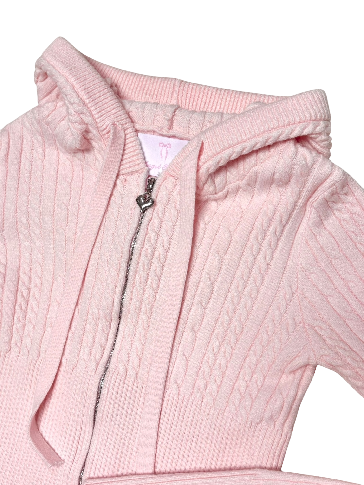 Strawberry Milk Cable Knit Set (Pink)