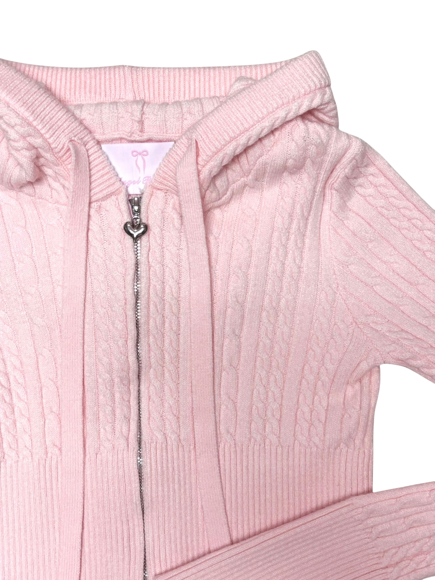 Strawberry Milk Cable Knit Set (Pink)
