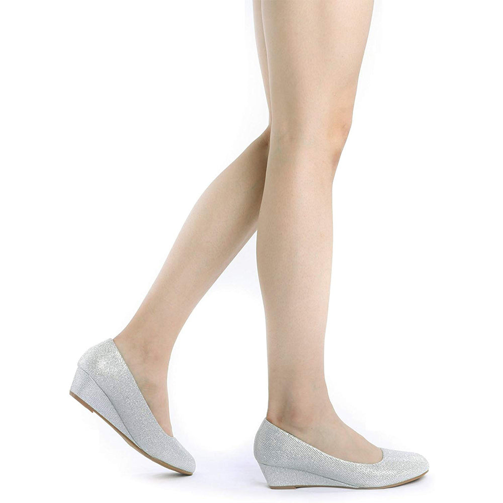 Mid Wedge Heel Pump Shoes