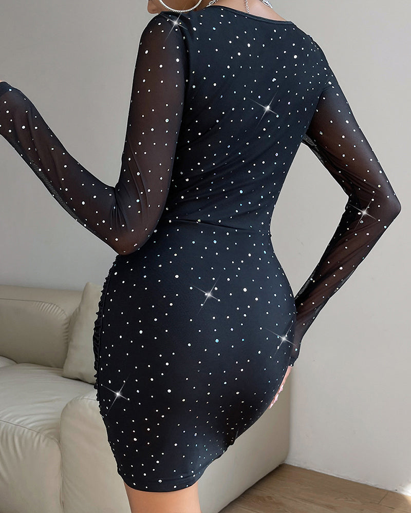 Heartneck Diamond Bodycon Dress