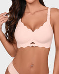 Seamless Wireless Scalloped Edge Jelly Bra