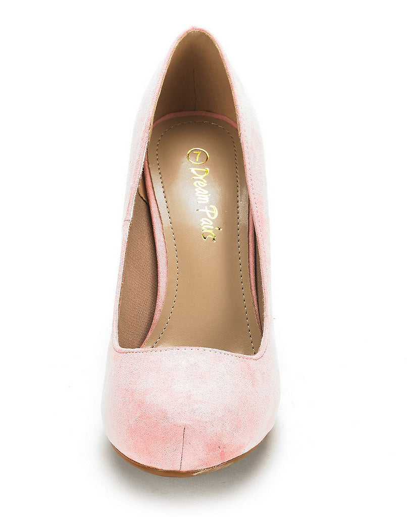 Low Stiletto Heel Platform Pumps