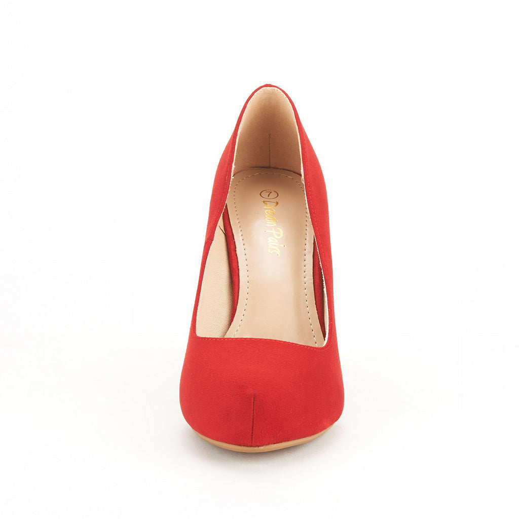 Low Stiletto Heel Platform Pumps