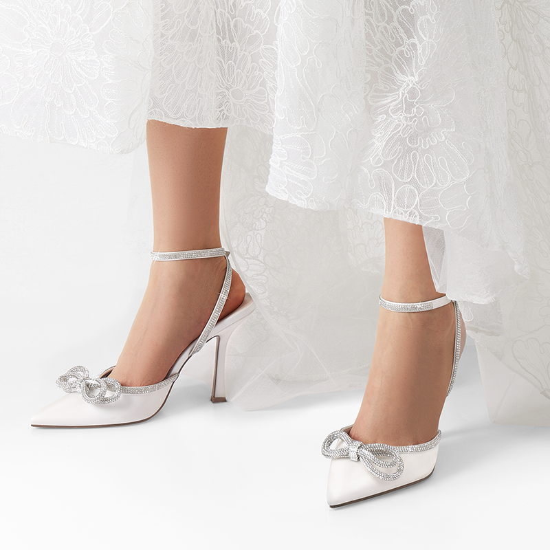 Destiny Rhinestone Strap Pumps