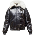 Womens Durham Shearling Lined Leather Aviator Jacket