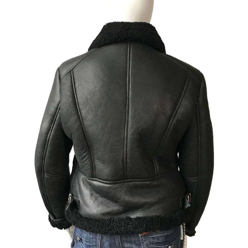 Women’s Sheepskin Leather Biker Jacket
