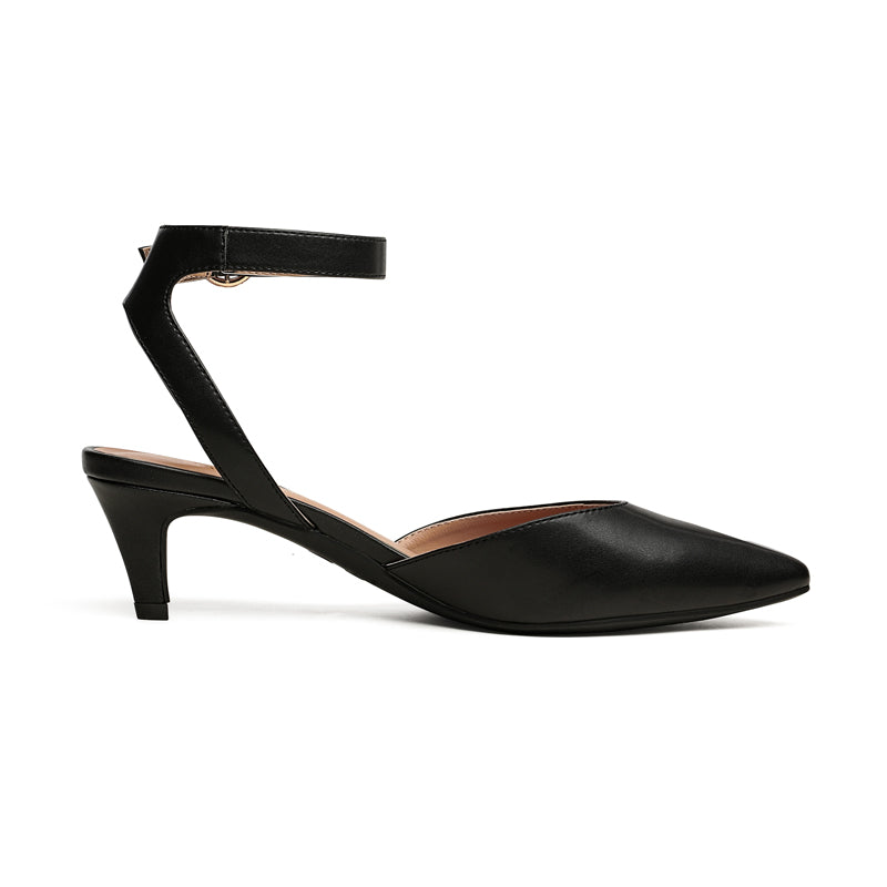 Ankle Strap Low Heel Pumps