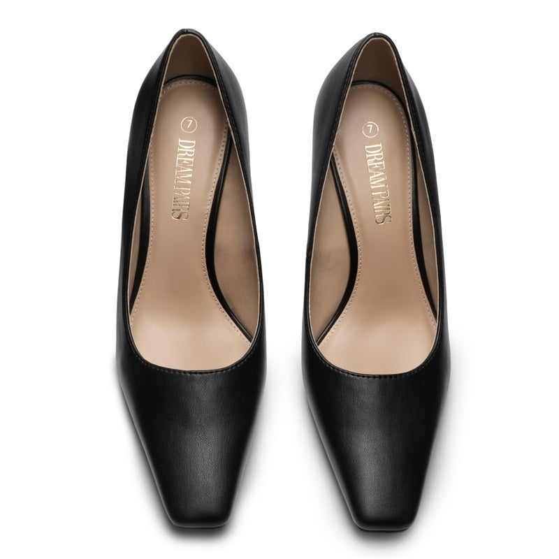 Square Toe Stiletto High Heels Pumps