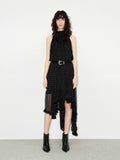 Irregular Hem Polka Dot Dress
