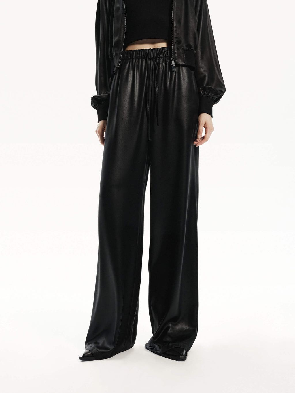 Straight Elastic Waist Pants